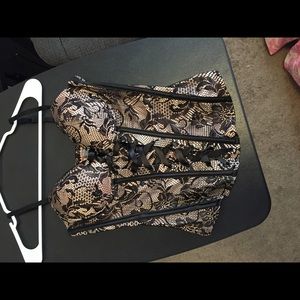 Lace up details bustier top